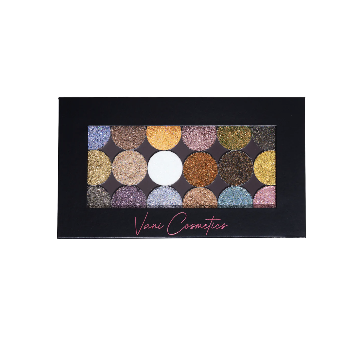VANI Cosmetics | Pressed Glitter NEUTRAL Palette