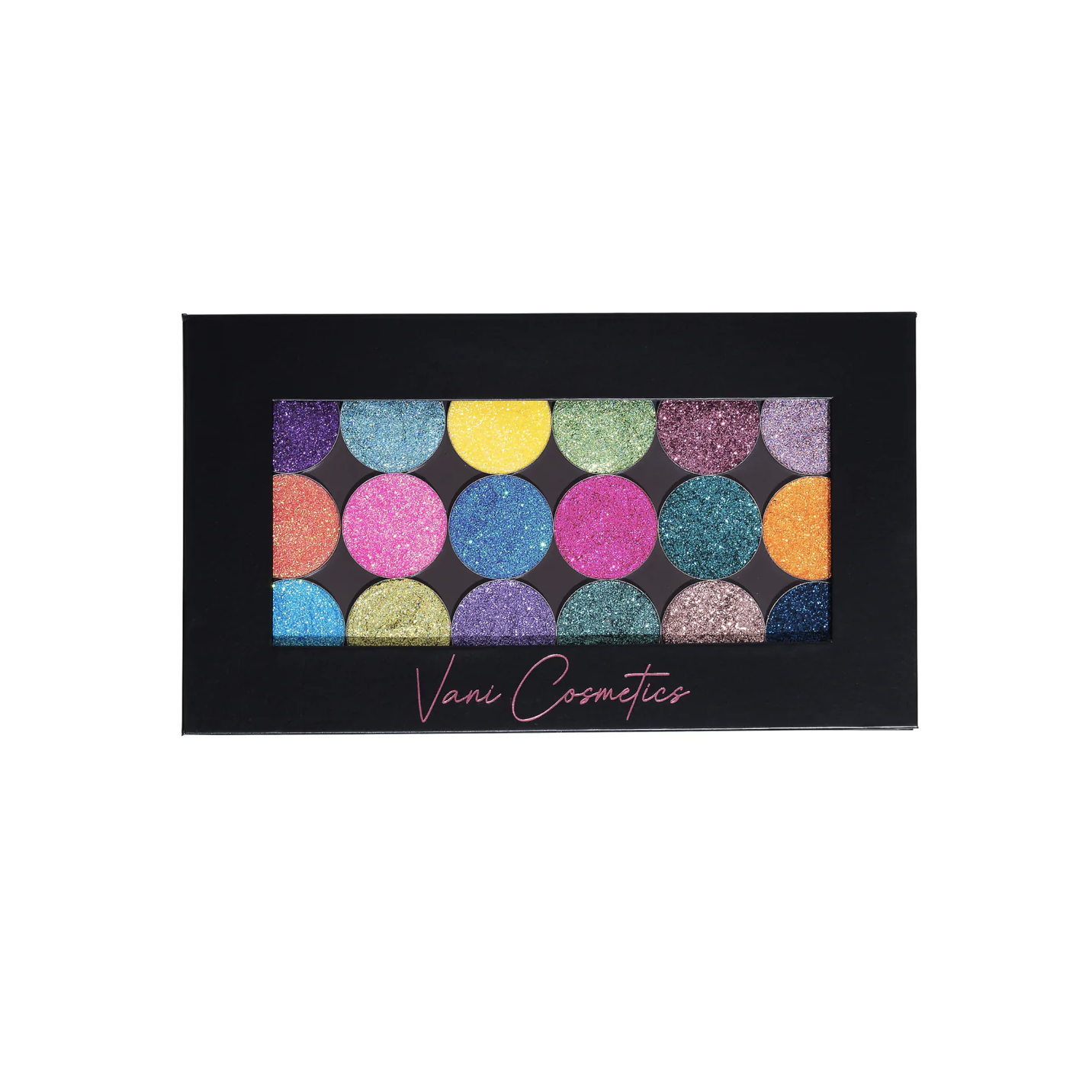 VANI Cosmetics | Pressed Glitter BRIGHT Palette