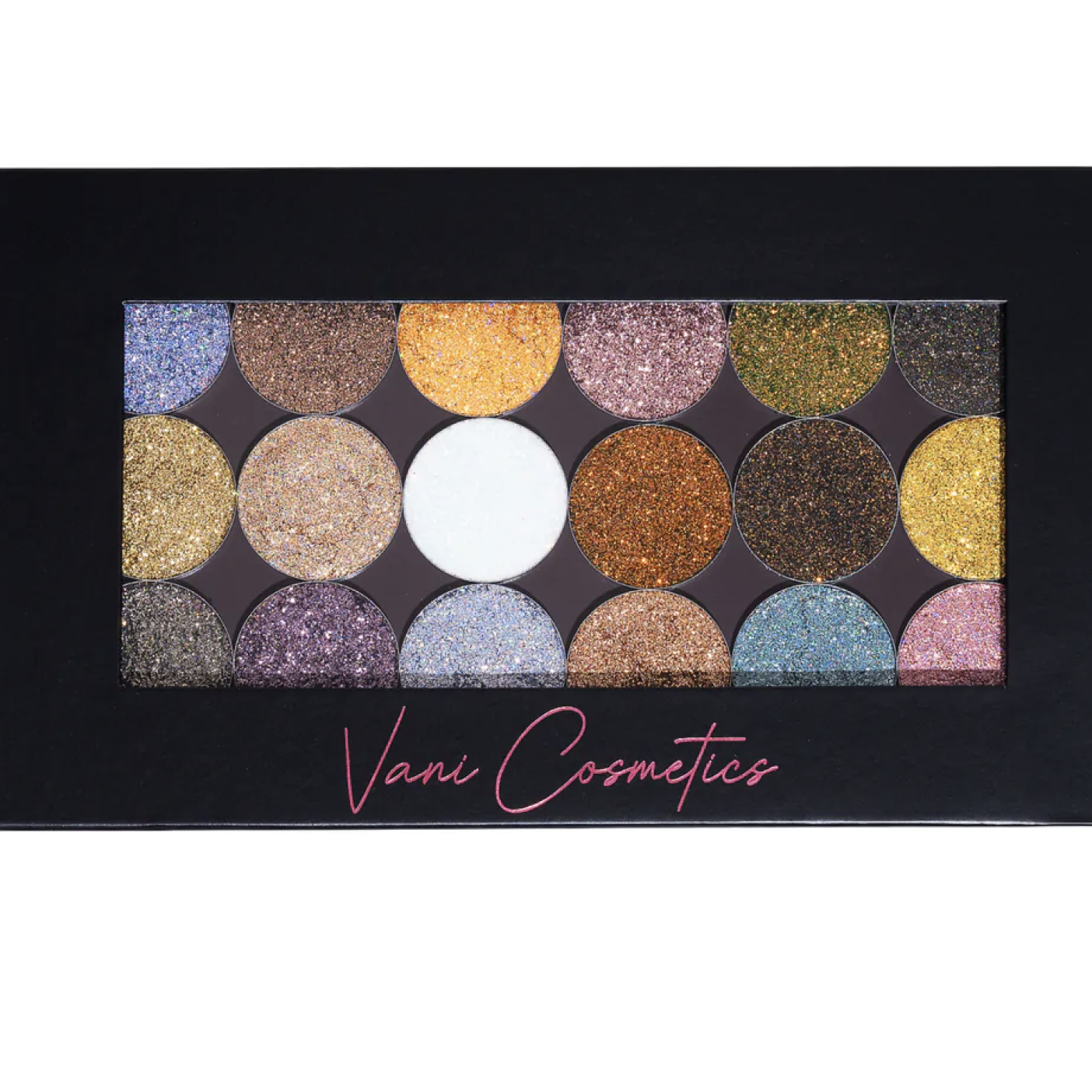 VANI Cosmetics | Pressed Glitter NEUTRAL Palette
