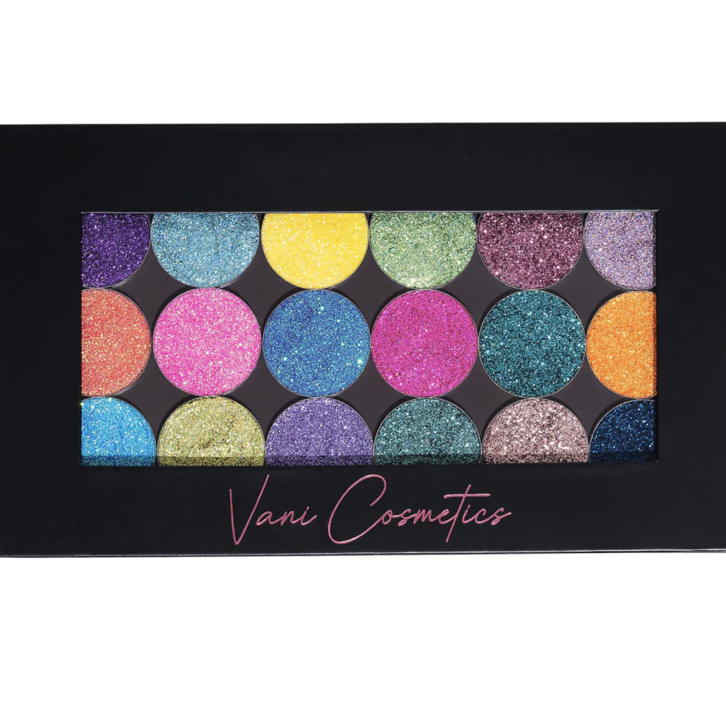 VANI Cosmetics | Pressed Glitter BRIGHT Palette