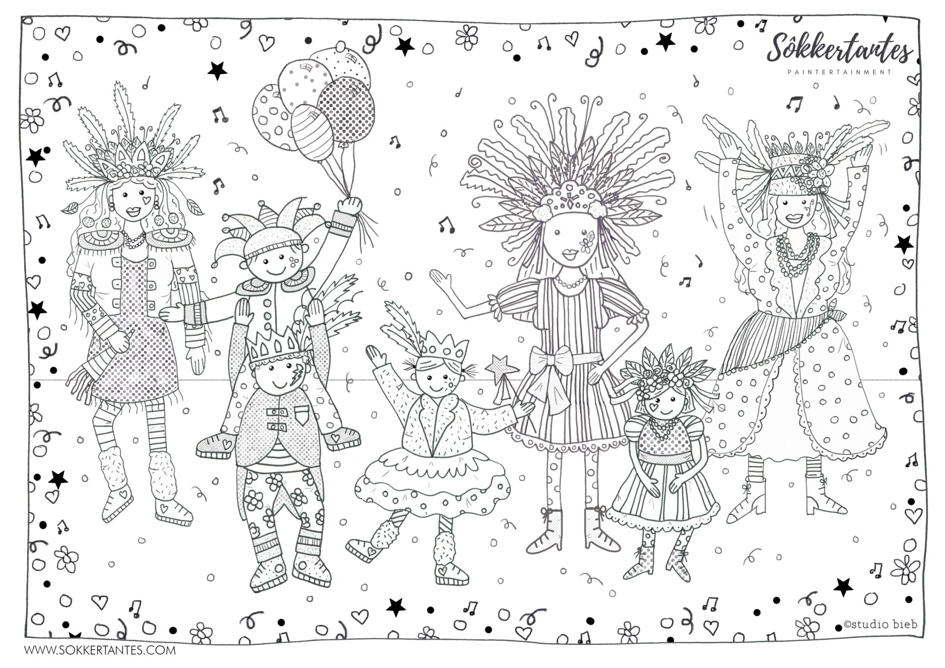 Sokkertantes-VastelaovesPoster-Kleurplaat2022 Sokkertantes VastelaovesKleurplaat 2022